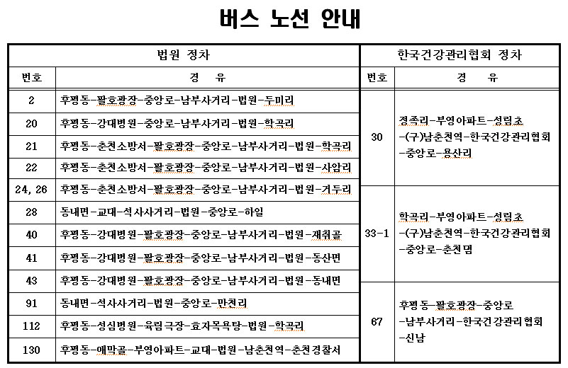 오시는길(버스노선) 사진